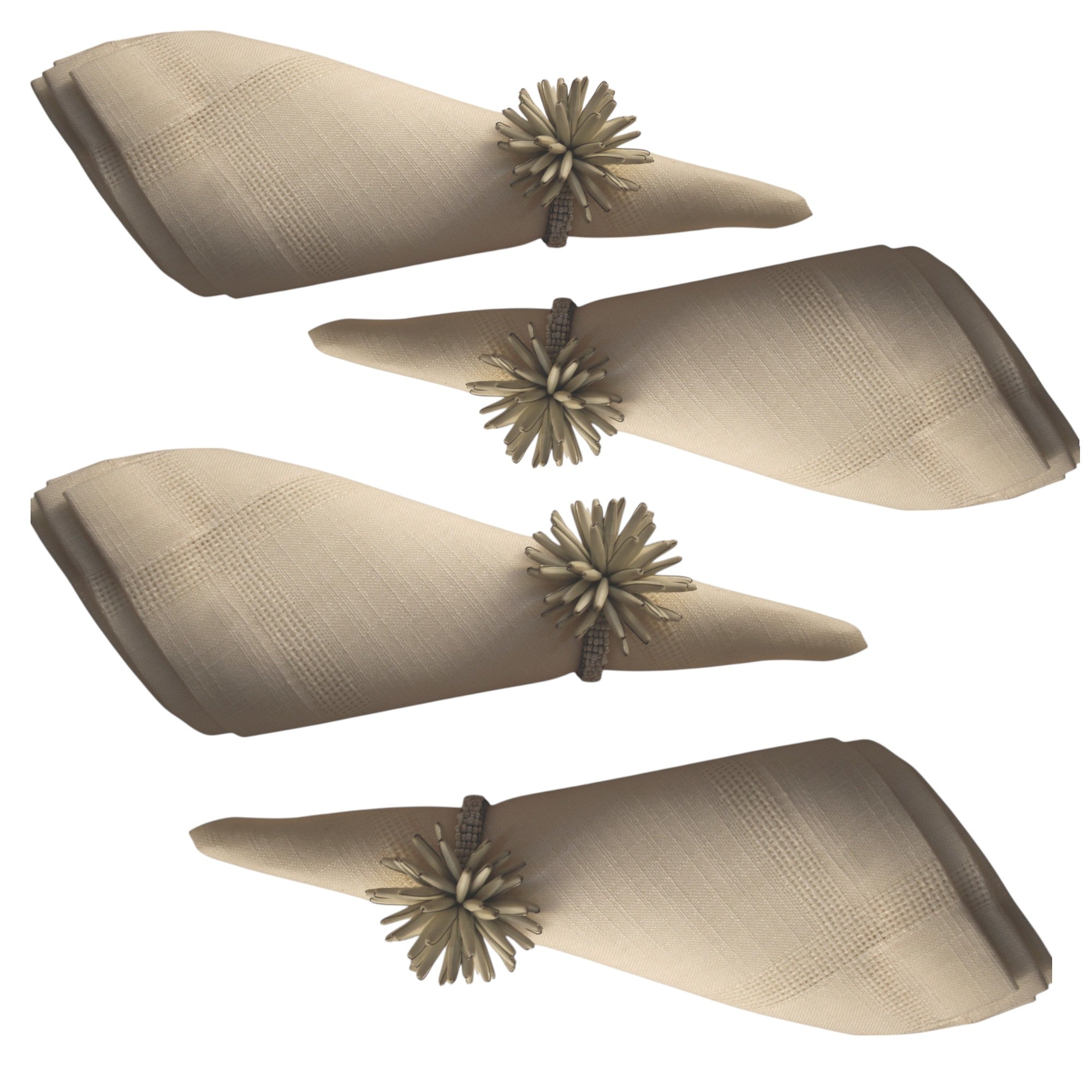 Beaded Napkin Ring Set of Four